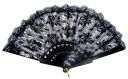 Čipkovaný vejár BLACK SILVER cena za 1 ks 8475
