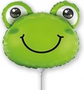 Fóliový balónik FROG Frog Meadow Jarná narodeninová párty 21x23cm