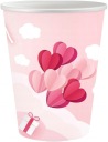 Valentínske papierové poháre lásky 250 ml 6 ks.