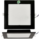 LED stropné svietidlo, zápustné, zápustné, 18W, 1980lm, 4000K, čierne