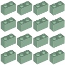 LEGO 3004 BRICK 1x2 pieskovo zelená NOVINKA (12g) 16 ks