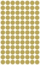 Nálepky CIRCLES Bodky 2cm 104ks ZLAT