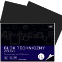 Technický blok INTERDRUK, čierny A4, 10 listov