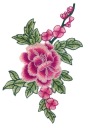 Nášivka nášivka ružová ruža výšivka FLOWER Large