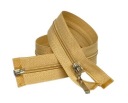 Pieskovo béžový zips, 65 cm
