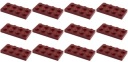 LEGO 3020 TANIER 2x4 tmavočervená (15g) 12 ks.