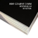 HDF doska A4 3 mm čierna na rezanie laserom 10 ks.
