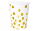 PÁRTY Papierové poháre GOLDEN DOTS 6ks 2339