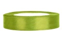 Saténová stuha 12 mm / 25 m, jablkovo zelená
