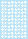STARS samolepky Hviezdy 3cm 88ks MATNÁ BIELA