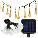 SOLAR GARLAND LED záhradné svetelné girlandy na balkón, 40 žiaroviek, 6 m