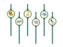 Slamky zo sady Safari Animals, 6 ks BIO ECO