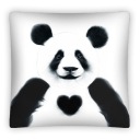 OBSTROJNÁ OBLIECKA NA VANKÚŠ 40x40 PANDA S MEDVEĎKOM PANDA