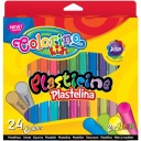 COLORINO PLASTICINE 24 FARIEB ZLATÁ STRIEBORNÁ 2xNEÓN