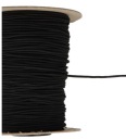 Okrúhla pletená elastická gumená šnúra čierna 2 mm - 5 MB