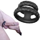 DVOJITÝ SILIKÓNOVÝ EREKČNÝ PRUH NA PENIS, DLHÝ SEX