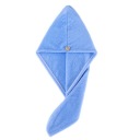 UTERÁK NA SUŠENIE VLASOV Čiapka, hlava, UZÁVIERKA BEAR, Microfiber Blue