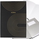 NOTEBOOK A5 NOTEBOOK ELEGANTNÝ KLASICKÝ NOTEBOOK ČIERNE ZLATÝ 80 STR.