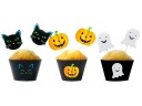 Sada ozdôb na cupcake Ghost Cat Pumpkin 12 ks