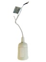 Termoplastová zásuvka s 190 mm bielym káblom