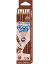 Trojuholníkové ceruzkové pastelky, 12 ks, Colorino Brown