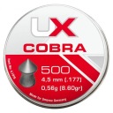 Diabolo UMAREX COBRA pelety 4,5 mm 500 ks Špicaté rebrované Ostré vrúbkované