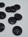 Plastový gombík, námornícka modrá, klasický, 4 dierky, 23 mm, 3 kusy
