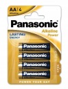 Alkalická batéria PANASONIC LR6 AA, 4 kusy