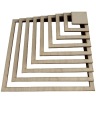 Obruč macrame, štvorcová, základňa macrame, 20-6 cm.