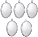 Vajíčka Akrylové vajíčko otvárateľné plastové priehľadné DIY 8cm 5ks.