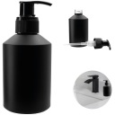 DÁVKOVAČ MYDLA sklenená fľaša, matná čierna, 200 ml