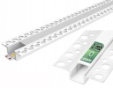 PVC PROFIL pre LED pásy, biely sadrokartón + opálový difúzor, 1 m