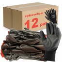 Manuálne dielenské rukavice s čiernym náterom Pu-black 9 - L