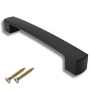 Čierna nábytková rukoväť pre kuchynskú zásuvkovú skrinku 160 mm univerzálne skrutky