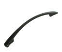 Nábytková úchytka do skrine, šatníka, zásuvky, čierna, podkrovie, rozteč 128 mm