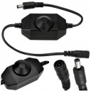 mini DC DIMMER s potenciometrom 12V 24V 4A 48W pre mono LED pásiky ČIERNA
