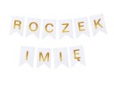 Banner s ľubovoľným personalizovaným nápisom One year old Name