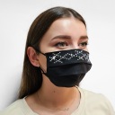 MASKA Skladaná ochranná maska ​​zdobená kamienkami