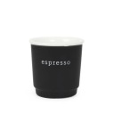 Porcelánový hrnček VAMOS na espresso, čierny, 0,1 l HOMLA