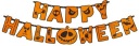 Veniec Banner Oranžový HAPPY HALLOWEEN 185cm