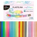 Školská plastelína 24 Intenzívne žiarivé PASTELOVÉ Farby Kidea