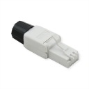 Poľná zástrčka UTP Cat.6A RJ45, biela