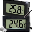 LCD TEPLOMERNÁ SONDA S ELEKTRONICKOU DIGITÁLNOU SONDOU PRE KÁBEL AKVÁRIOVEJ CHLADNIČKY