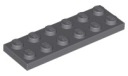 LEGO tanier 2x6 tmavosivá 4211002 3795