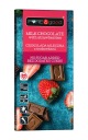 Mliečna čokoláda s jahodami bez pridaného cukru a lepku 75 g PURE&good