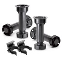 4 x kuchynská noha H-100 mm + 2 x klip, schválená 350 kg