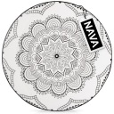 VEČEROVÝ tanier, plytký, veľký, na večeru, porcelán, biely, čierny, MANDALA, 27 cm