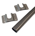 Oválna tyč 863 mm kov + hliníkové úchytky