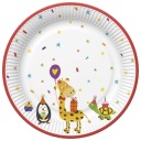 NARODENINOVÉ ZVIERATKÁ PAPIEROVÉ TANIERE 18 CM
