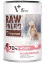 VetExpert Raw Paleo Adult Monoprotein Bravčové mäso 400g